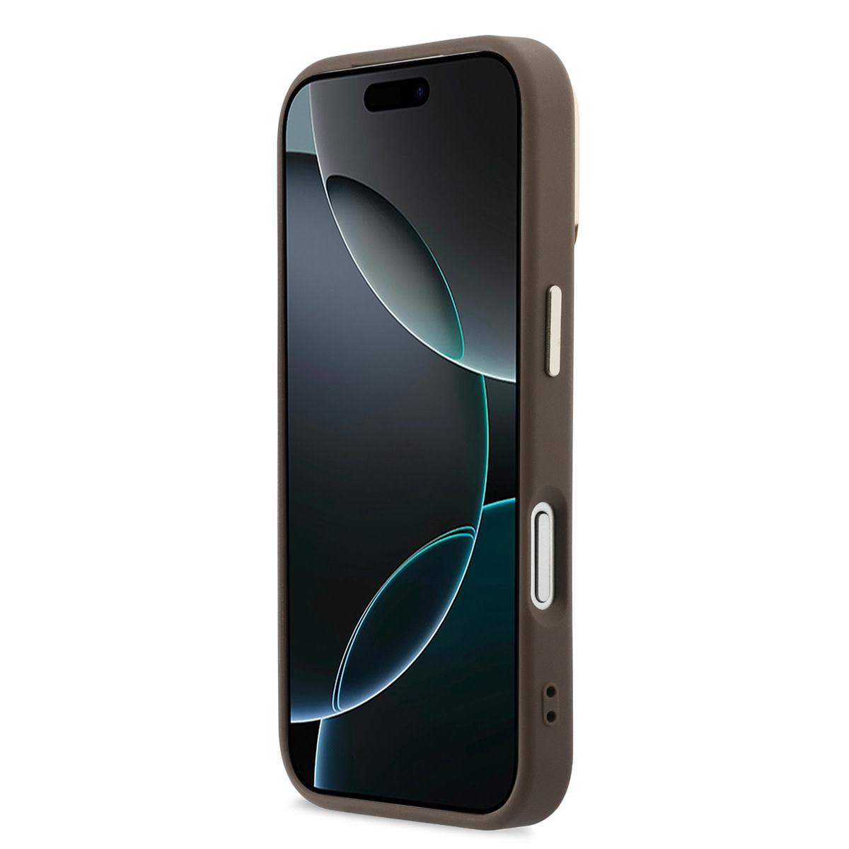 GUESS iPhone 17 Pro hoesje - HC Magsafe 4G PU With Triangle Logo & Stand Camera - Bruin - detail 4