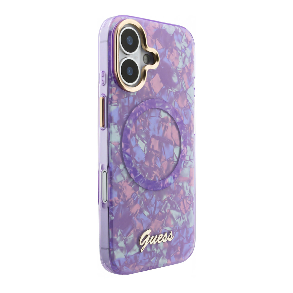 GUESS iPhone 17 hoesje - HC Magsafe IML Shell Script Metal - Paars - detail 2