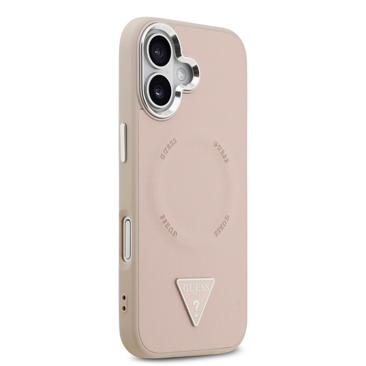 GUESS iPhone 17 hoesje - HC Magsafe PU With Triangle Logo Pink - Roze - detail 3