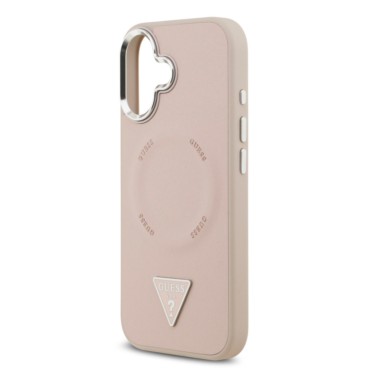 GUESS iPhone 17 hoesje - HC Magsafe PU With Triangle Logo Pink - Roze - detail 5