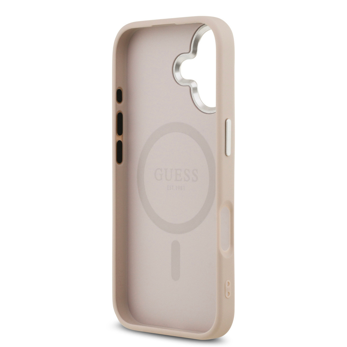GUESS iPhone 17 hoesje - HC Magsafe PU With Triangle Logo Pink - Roze - detail 6