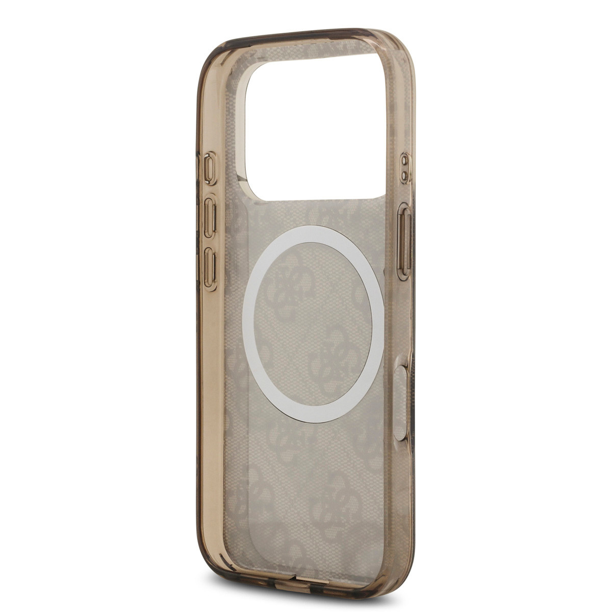 GUESS iPhone 17 Pro Max hoesje - MagSafe - Peony on 4G Background - Bruin - detail 10