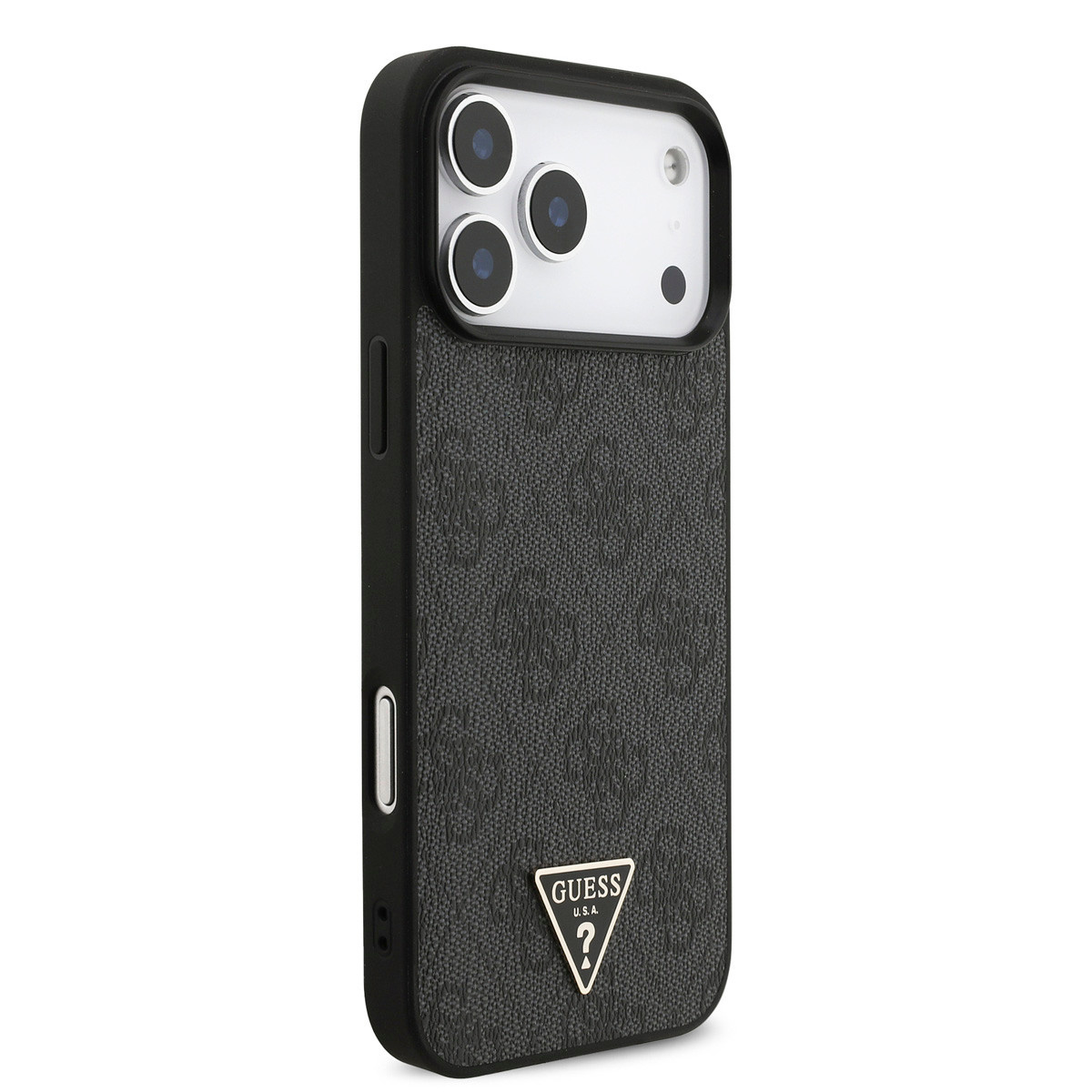 GUESS iPhone 17 Pro Max hoesje - MagSafe - 4G Triangle Logo - Pearl Strap - Zwart - detail 2