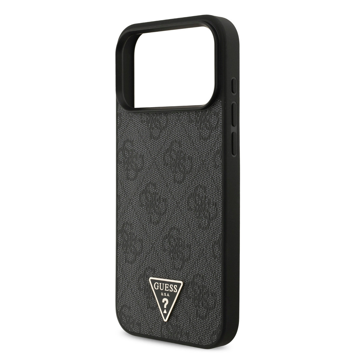 GUESS iPhone 17 Pro Max hoesje - MagSafe - 4G Triangle Logo - Pearl Strap - Zwart - detail 4