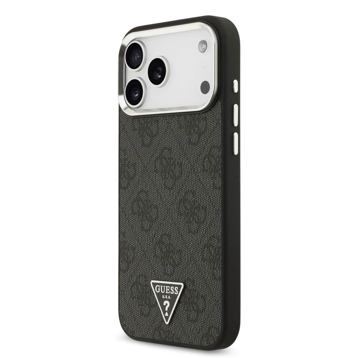 GUESS iPhone 17 Pro Max hoesje - HC Magsafe 4G PU With Triangle Logo SL - Zwart - detail 1