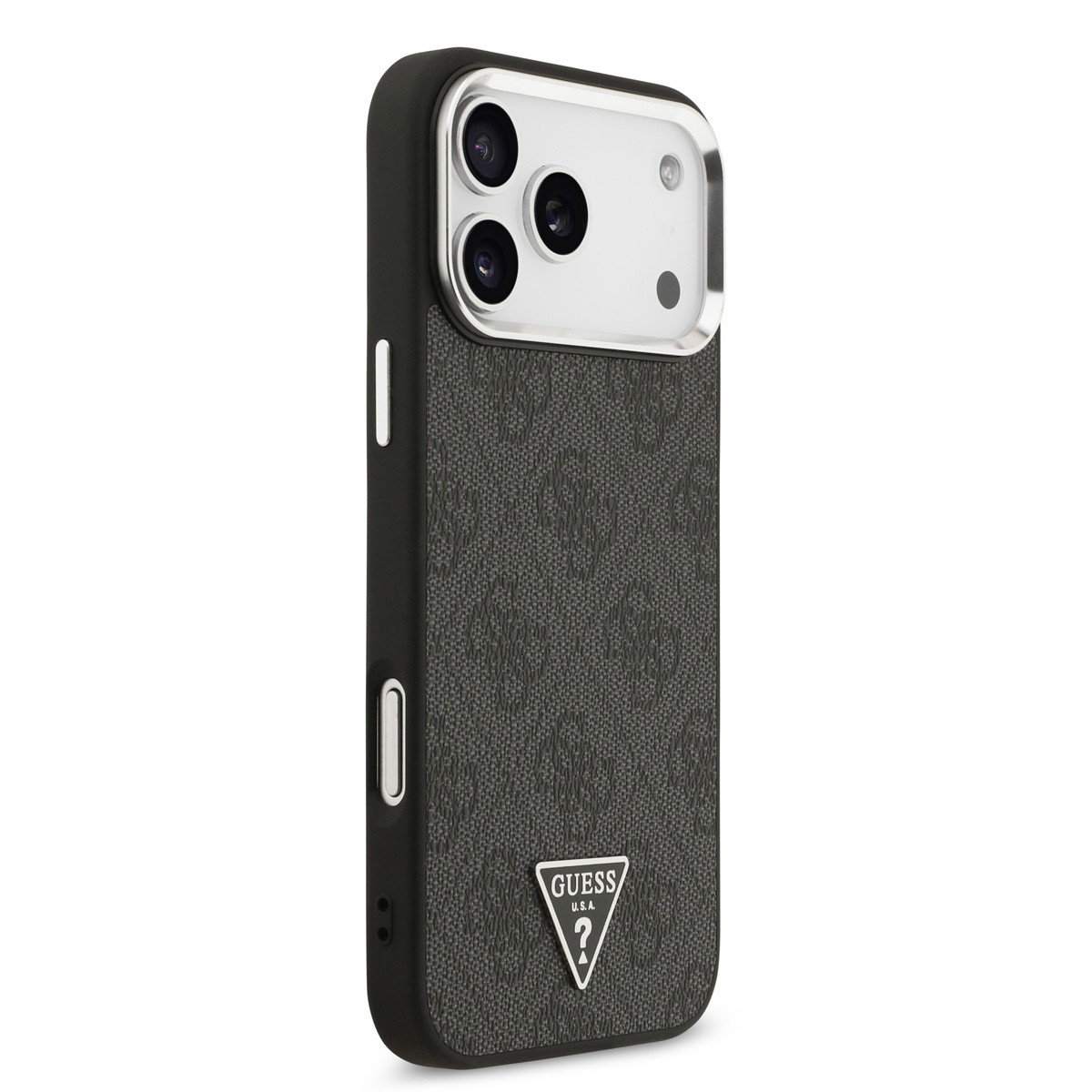 GUESS iPhone 17 Pro Max hoesje - HC Magsafe 4G PU With Triangle Logo SL - Zwart - detail 3