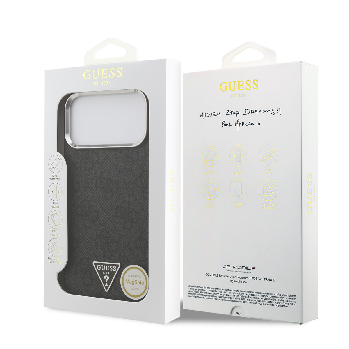 GUESS iPhone 17 Pro Max hoesje - HC Magsafe 4G PU With Triangle Logo SL - Zwart - detail 7