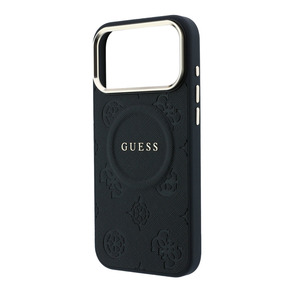 GUESS iPhone 17 Pro Max hoesje - HC Magsafe PU With Peony Hot Stamp - Zwart - detail 6