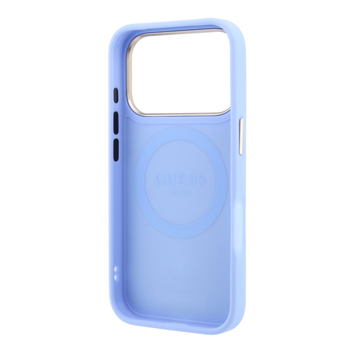 GUESS iPhone 18 Pro Case hard shell - MagSafe - Peony - HS - 4G - small logo Lichtblauw - detail 7