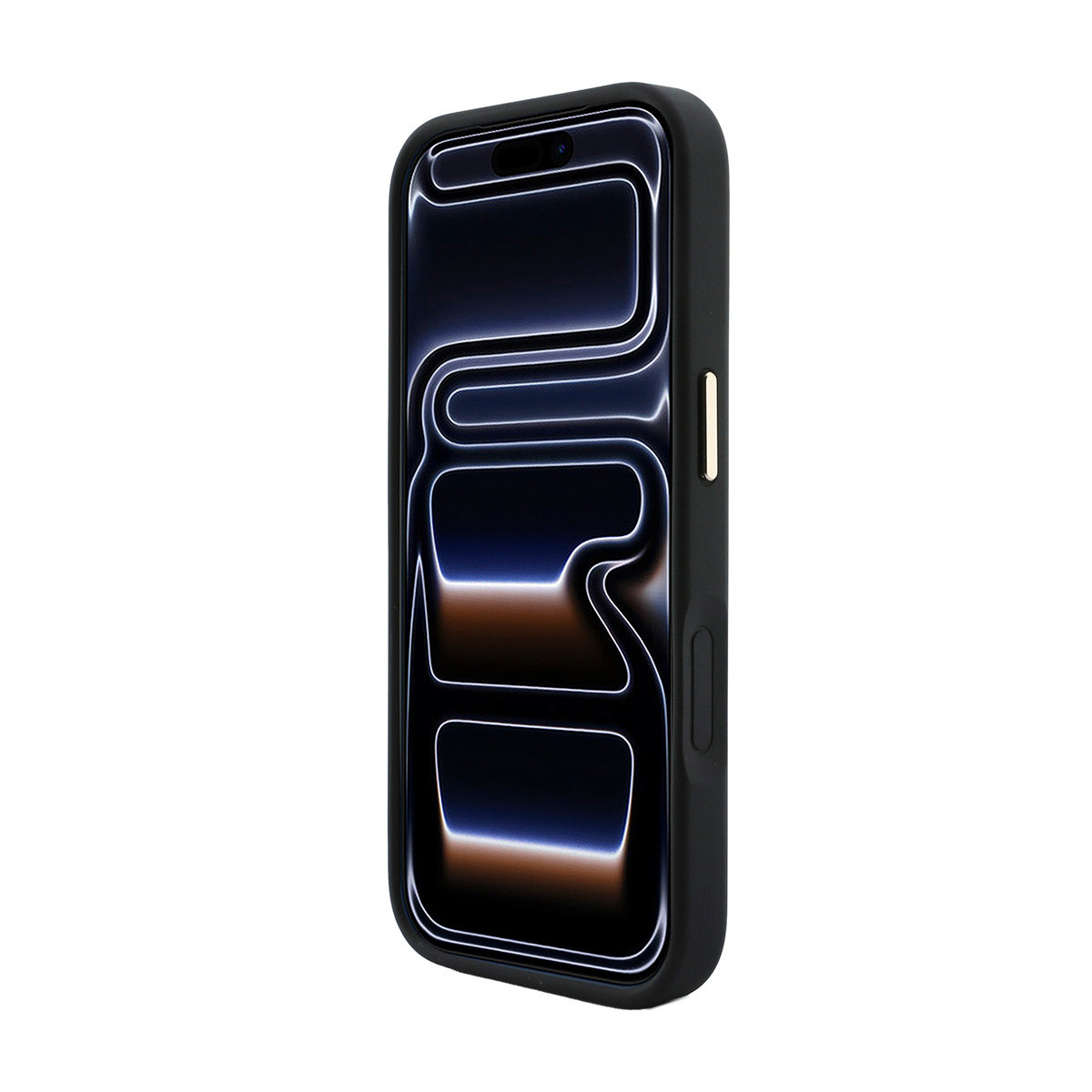 GUESS iPhone 18 Pro hoesje - HC Magsafe PU Stripe HS Peony 4G Logo - Zwart - detail 4