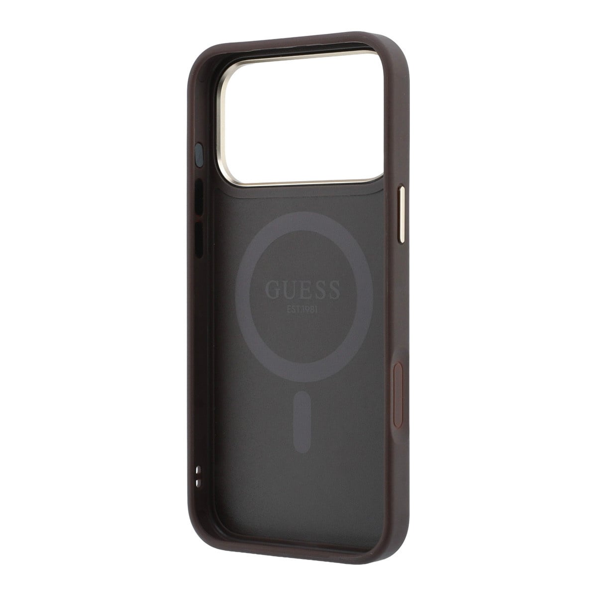 GUESS iPhone 18 Pro Case hard shell - MagSafe - 360-degree ring stand - 4G - PU - classic logo Bruin - detail 6