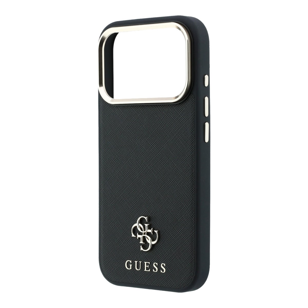 GUESS iPhone 18 Pro Case hard shell - MagSafe - Saffiano - small 4G - Classic Zwart - detail 7