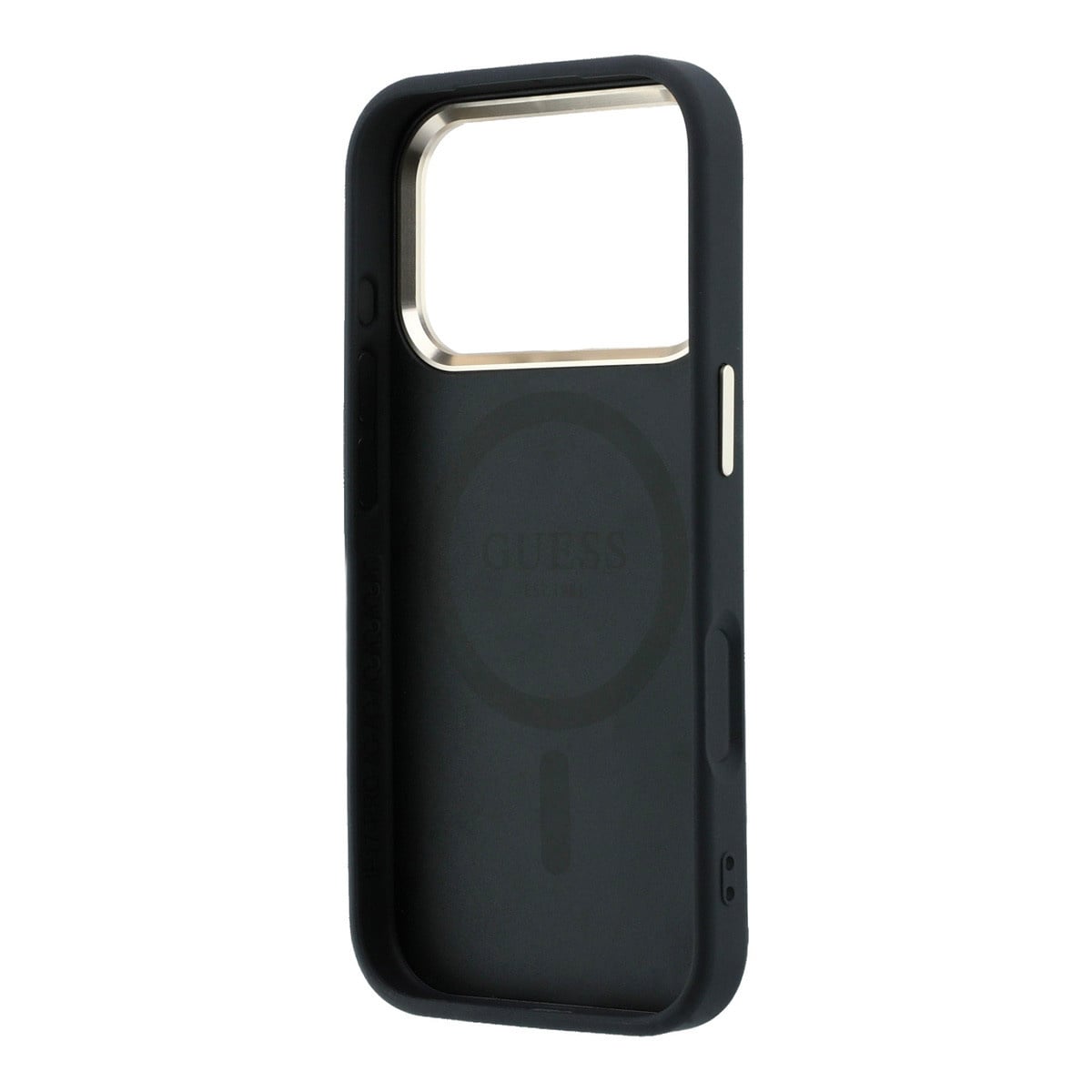 GUESS iPhone 18 Pro Case hard shell - MagSafe - Saffiano - small 4G - Classic Zwart - detail 5