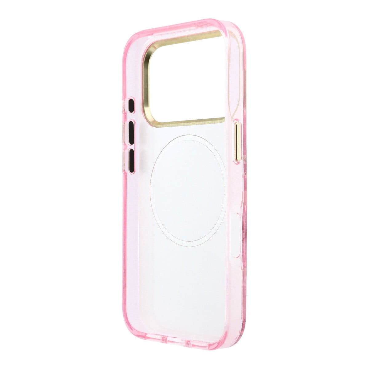 GUESS iPhone 18 Pro Max Case hard shell - MagSafe - IML - glitter - Blossom Roses Roze - detail 6