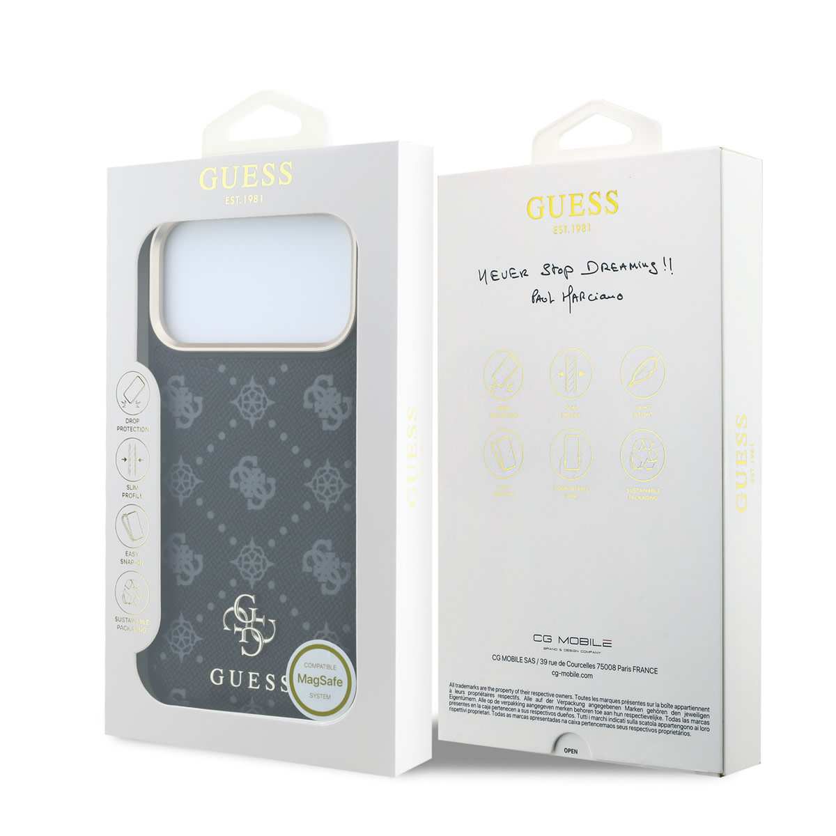 GUESS iPhone 18 Pro Max hoesje - HC Magsafe Peony HS 4G Small Logo - Zwart - detail 7