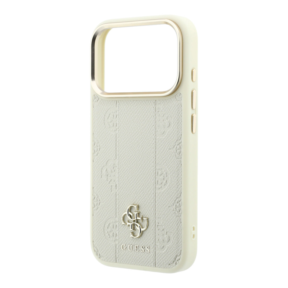 GUESS iPhone 18 Pro Max hoesje - HC Magsafe PU Stripe HS Peony 4G Logo - Beige - detail 5