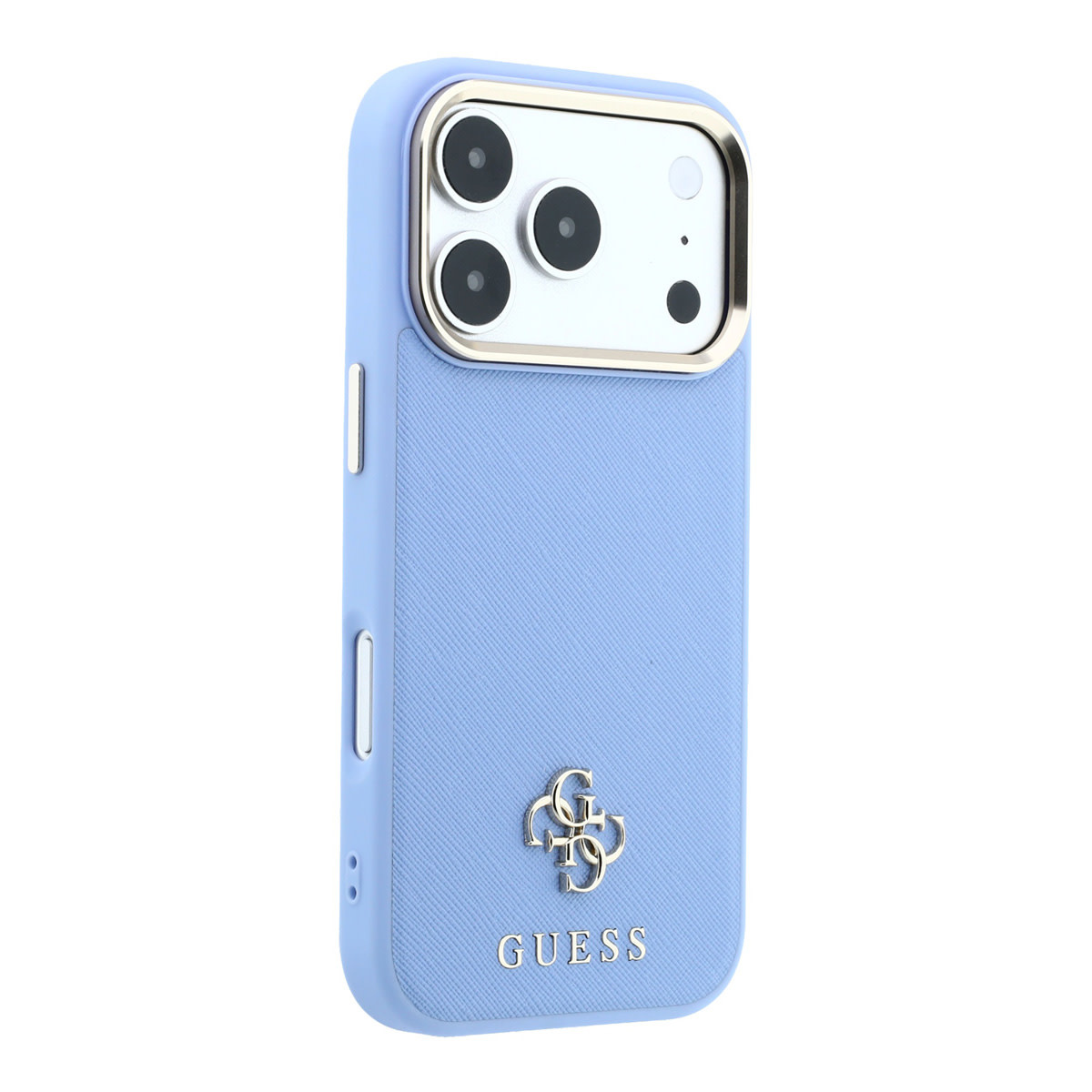 GUESS iPhone 18 Pro Max Case hard shell - MagSafe - Saffiano - small 4G - Classic Lichtblauw - detail 4