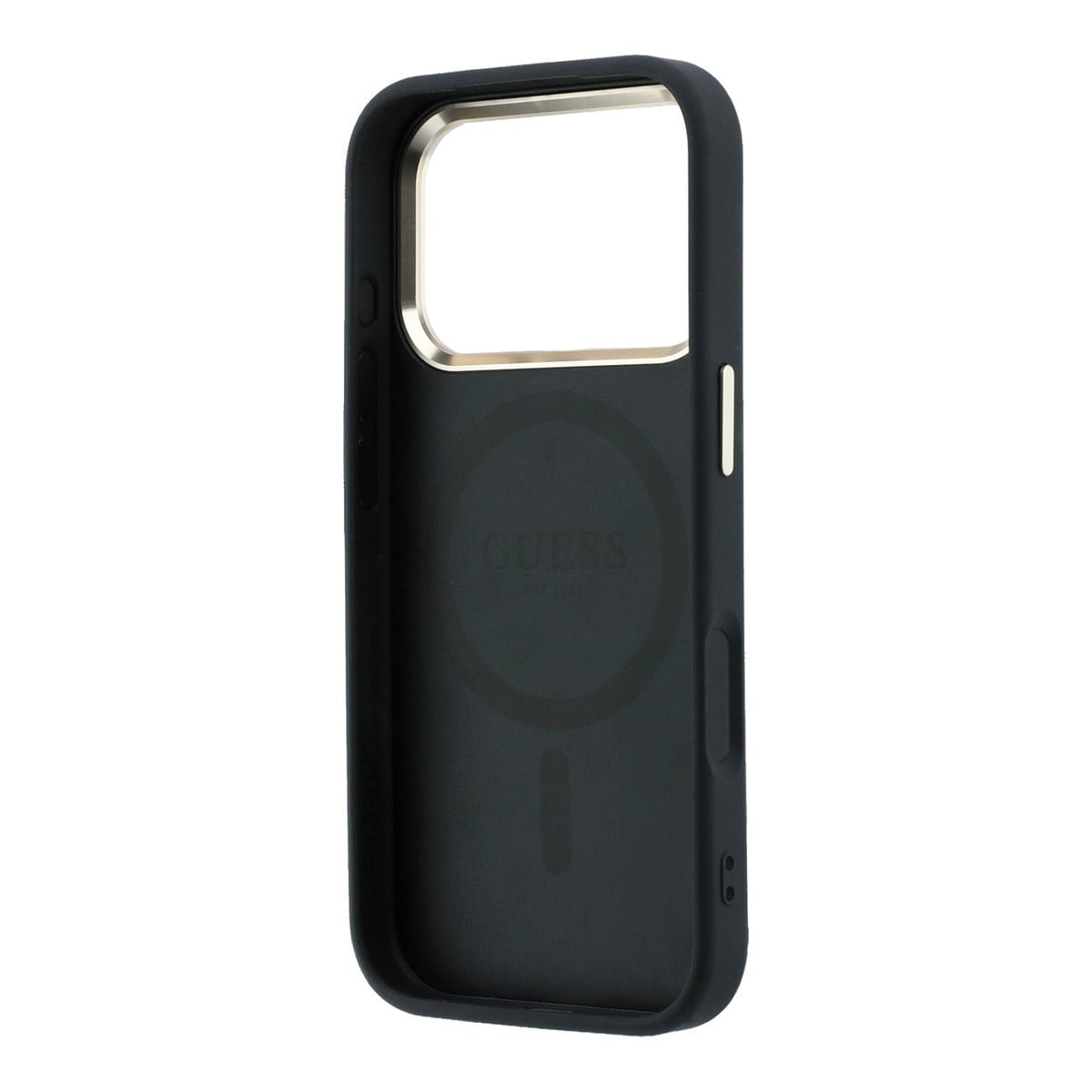 GUESS iPhone 18 Pro Max Case hard shell - MagSafe - Saffiano - small 4G - Classic Zwart - detail 4