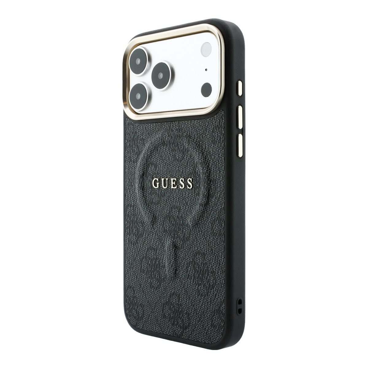 GUESS iPhone 18 Pro Max hoesje - HC Magsafe EMBossed 4G PU With Classic - Zwart - detail 1