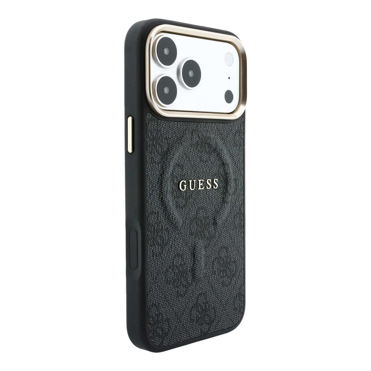 GUESS iPhone 18 Pro Max hoesje - HC Magsafe EMBossed 4G PU With Classic - Zwart - detail 3