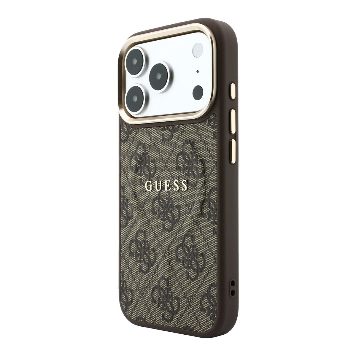 GUESS iPhone 18 Pro Max hoesje - HC Magsafe EMBossed 4G PU With Classic - Bruin - detail 1