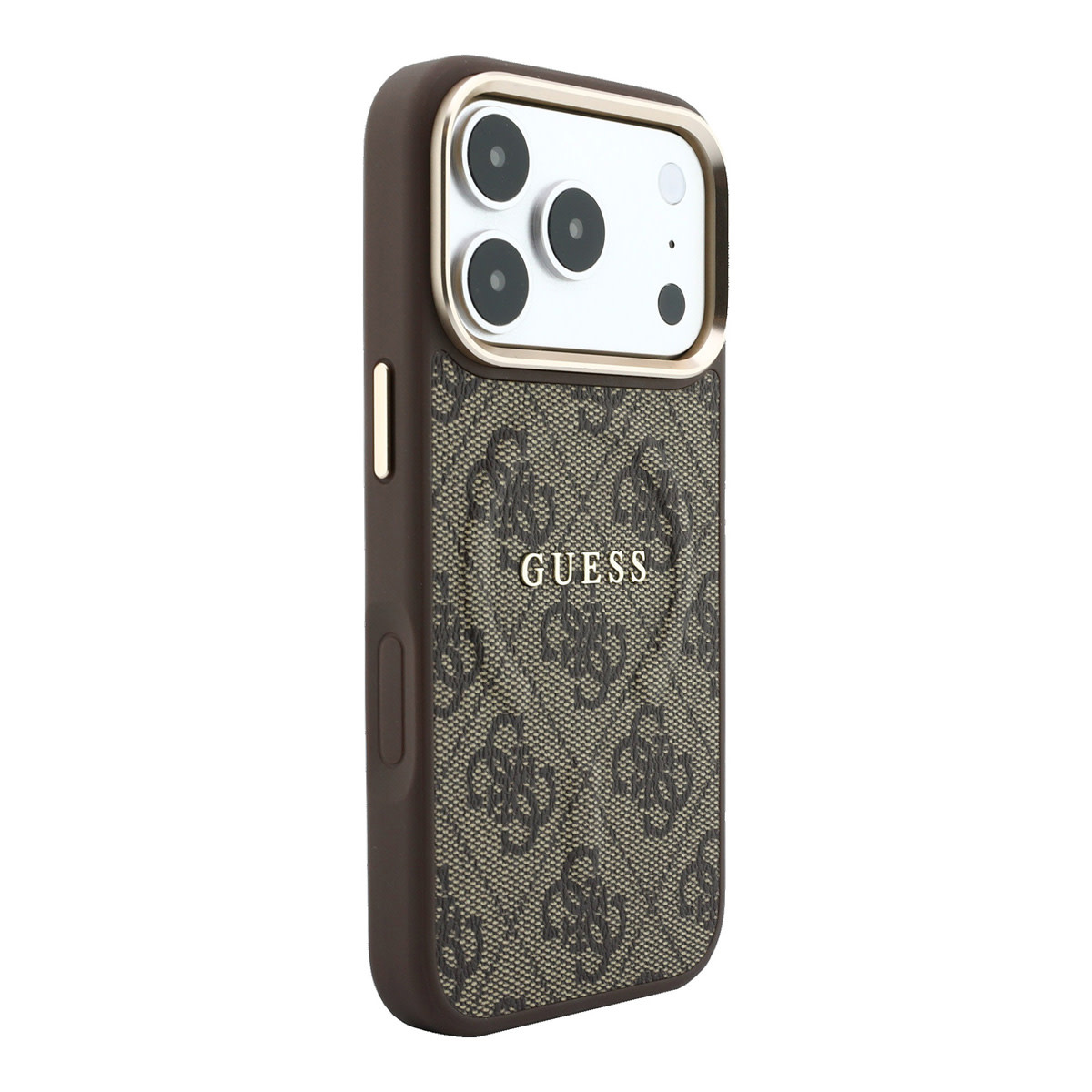 GUESS iPhone 18 Pro Max hoesje - HC Magsafe EMBossed 4G PU With Classic - Bruin - detail 3