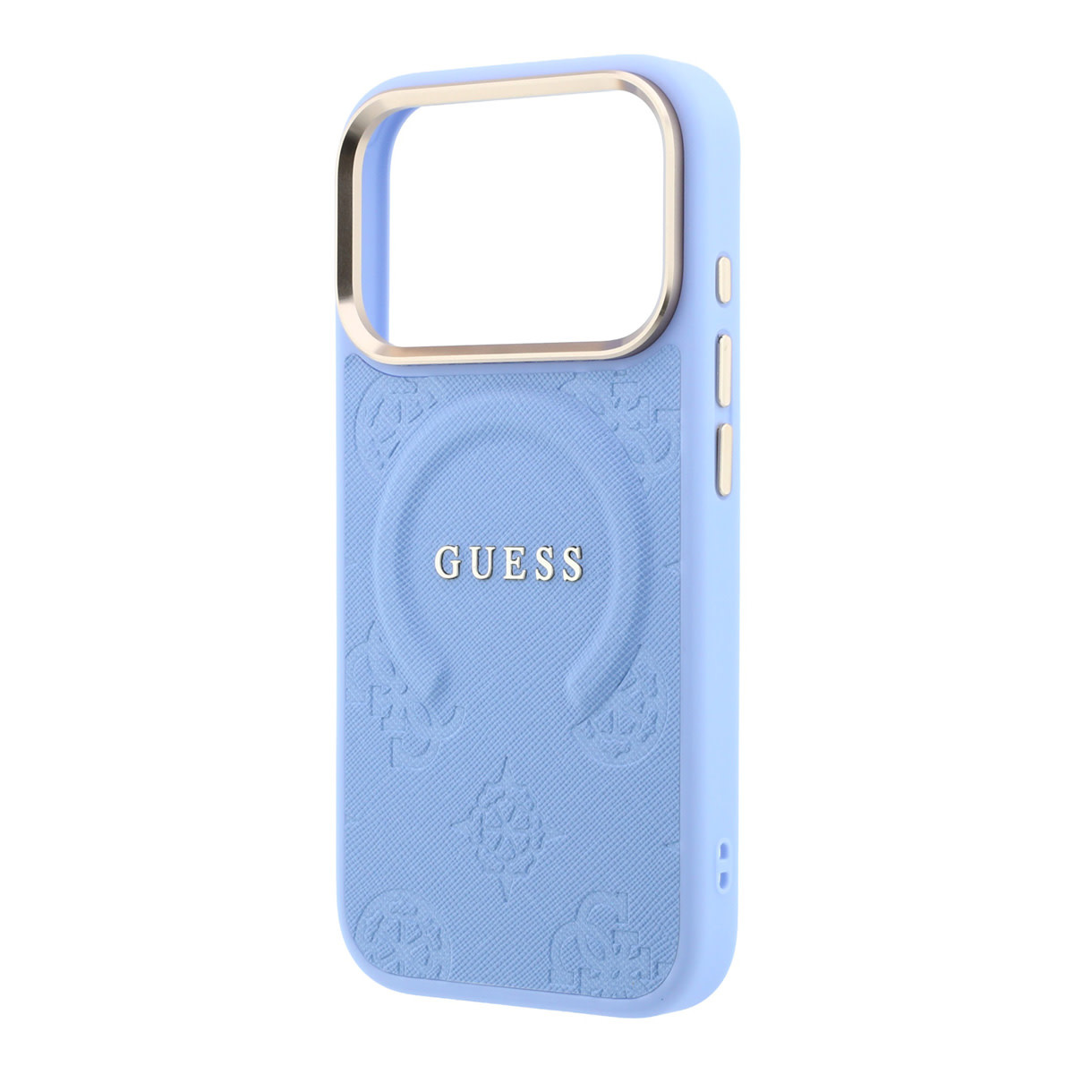 GUESS iPhone 18 Pro Max hoesje - HC Magsafe Saffiano HS Peony & Ring - Lichtblauw - detail 5