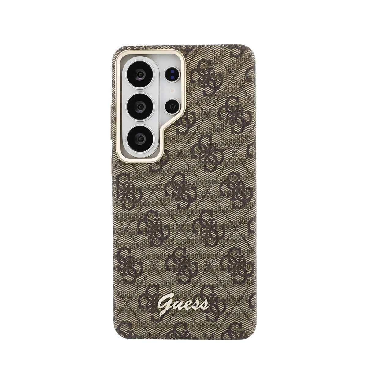 GUESS Galaxy S26 Ultra hoesje - MagSafe - 4G Script Metal Logo - Bruin - detail 2