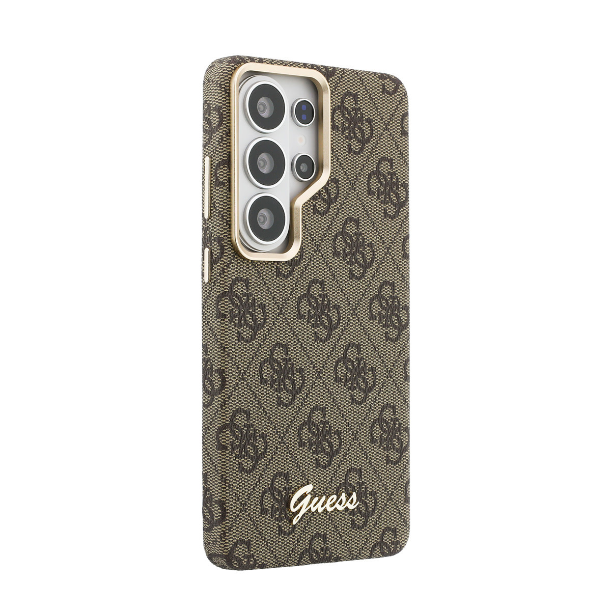 GUESS Galaxy S26 Ultra hoesje - MagSafe - 4G Script Metal Logo - Bruin - detail 3