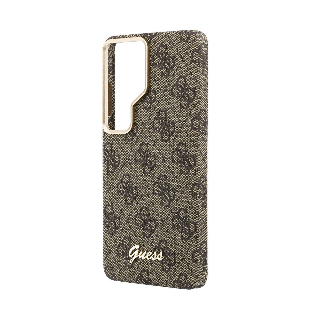GUESS Galaxy S26 Ultra hoesje - MagSafe - 4G Script Metal Logo - Bruin - detail 4