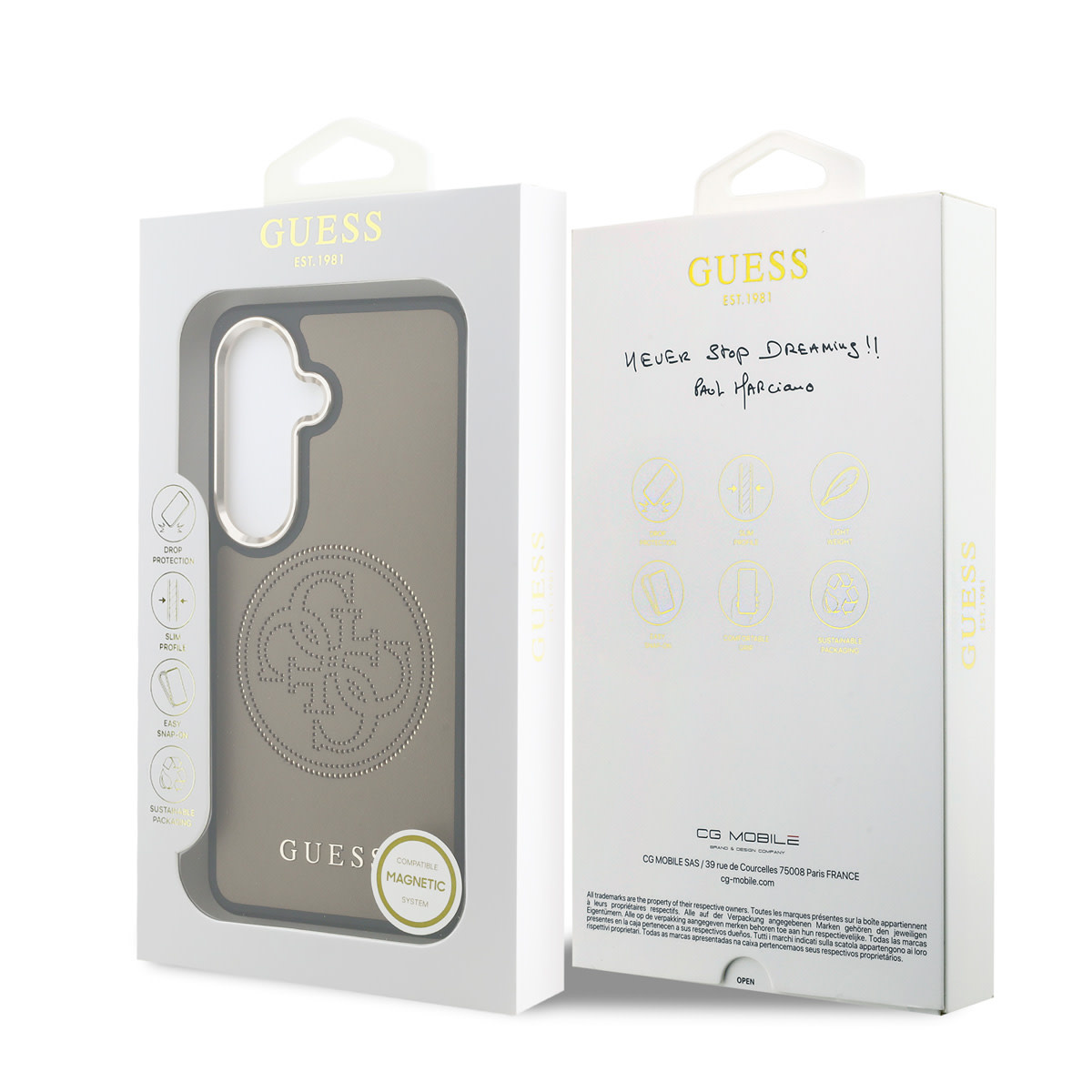 GUESS Galaxy S26 hoesje - MagSafe - 4G Perforated Logo - Bruin - detail 11