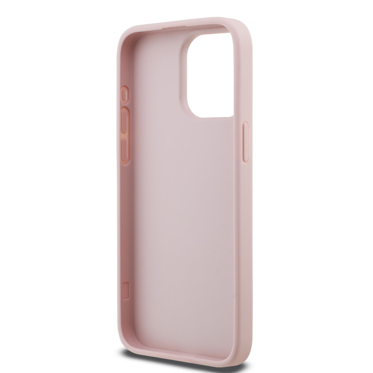 GUESS iPhone 15 Pro Max hoesje - HC O Grained PU HS Peony And Triangle Logo - Roze - detail 6