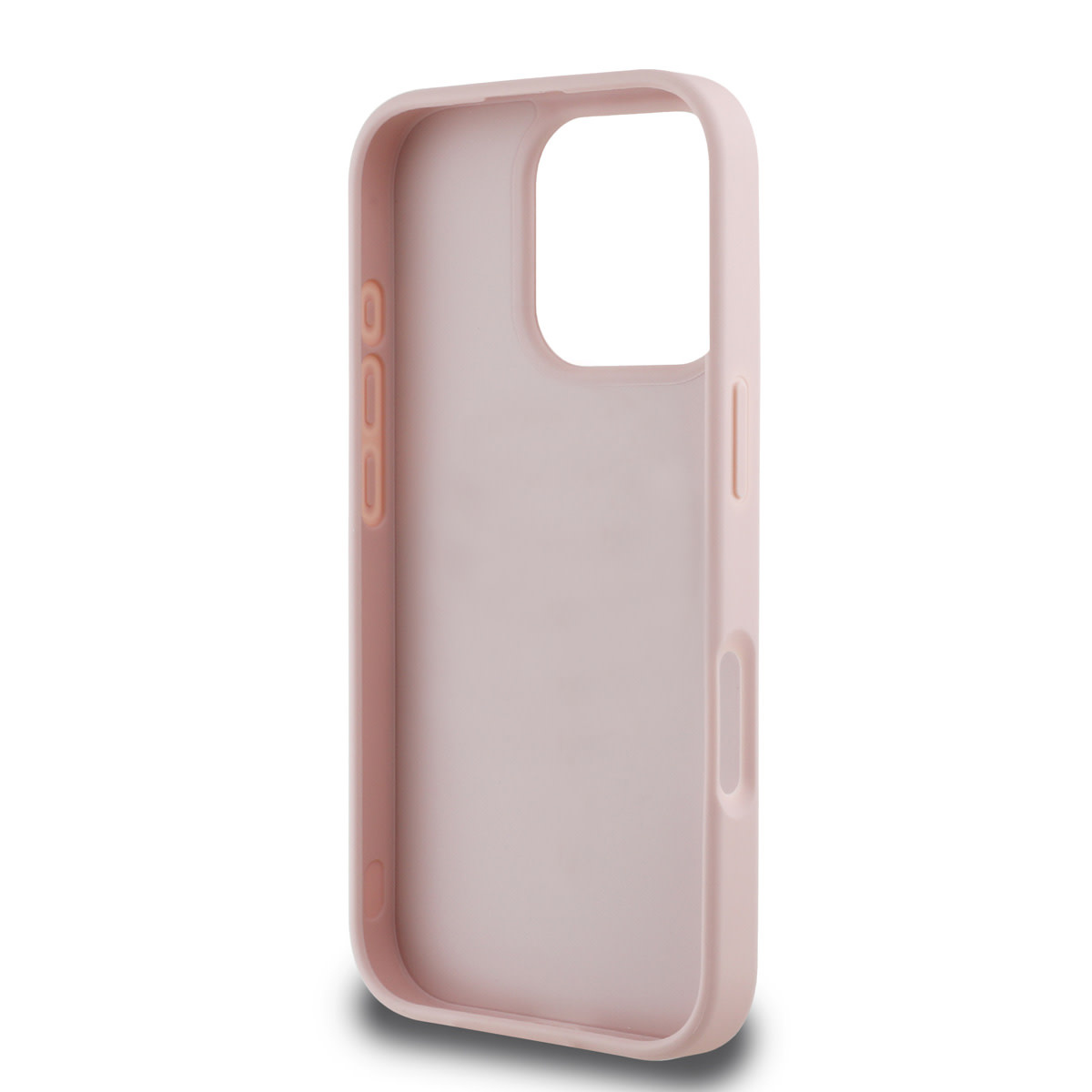 GUESS iPhone 16 Pro Max hoesje - HC O Grained PU Printed Flowers And Classic Logo - Roze - detail 6