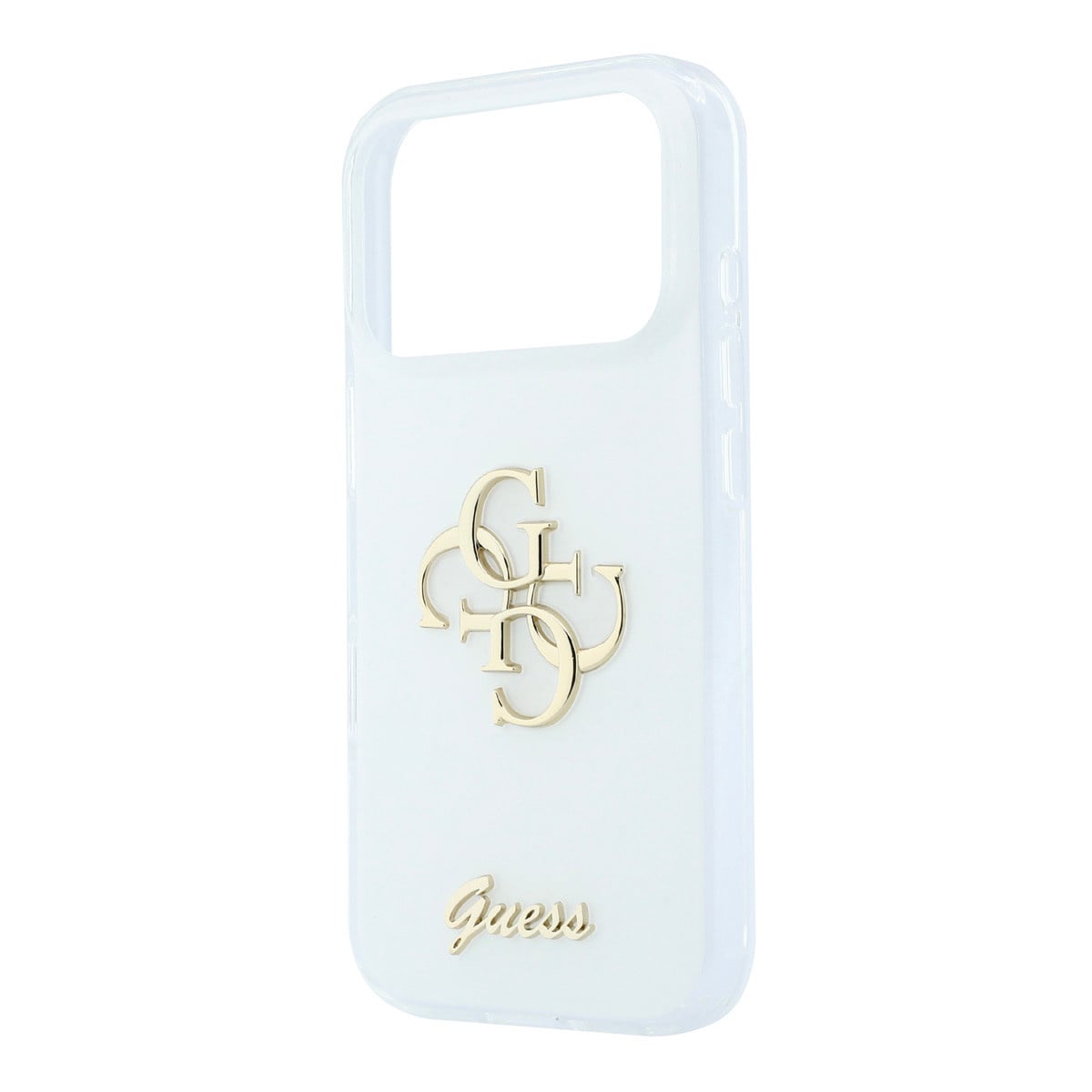 GUESS iPhone 18 Pro Case - IML - 4G - hard shell - script metal logo - Wit - detail 5