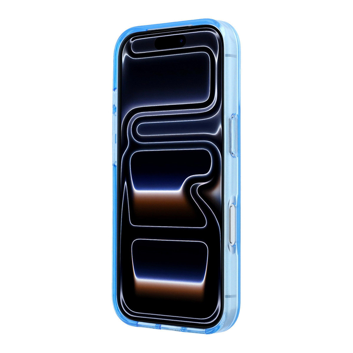GUESS iPhone 18 Pro Case - IML - 4G - hard shell - script metal logo - Lichtblauw - detail 4