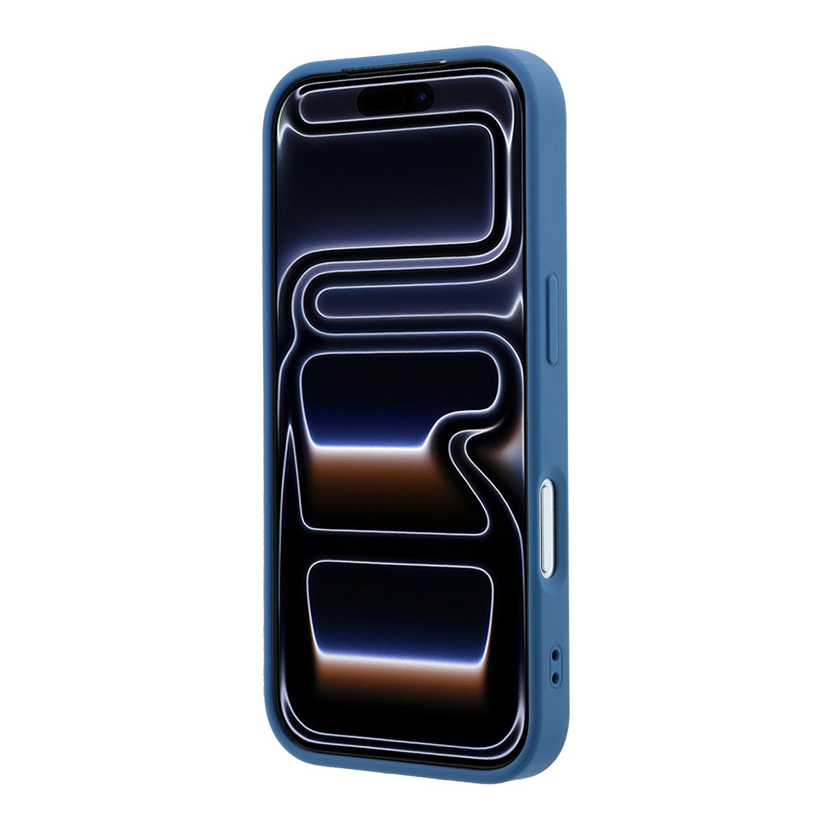 GUESS iPhone 18 Pro / iPhone 17 Pro hoesje 4G - PU - hard shell - large rhinestone logo Blauw - detail 2