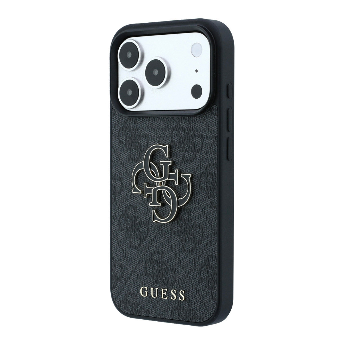 GUESS iPhone 18 Pro / iPhone 17 Pro hoesje 4G - PU - hard shell - large resin logo Zwart - detail 6