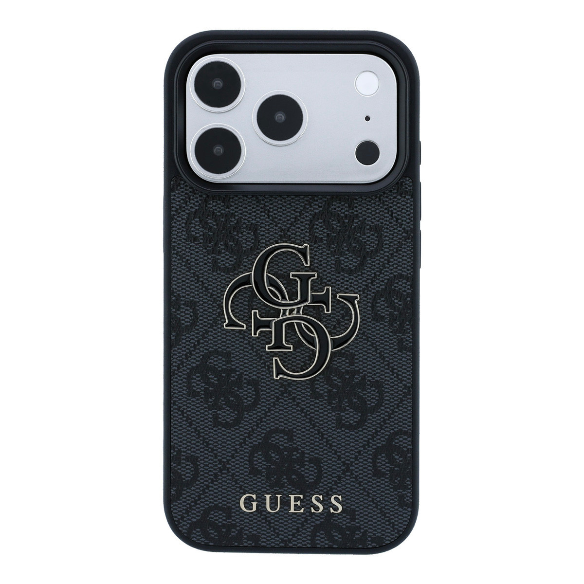 GUESS iPhone 18 Pro / iPhone 17 Pro hoesje 4G - PU - hard shell - large resin logo Zwart - detail 7