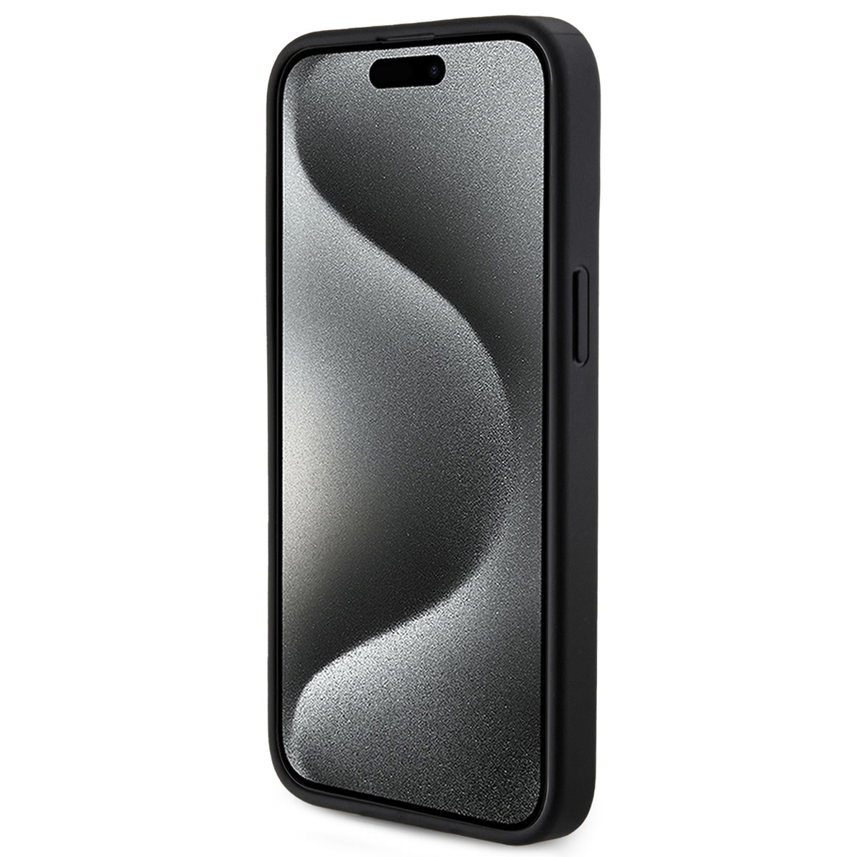 GUESS iPhone 15 Pro Max hoesje - HC O Magsafe PU 4G Ring Classic Logo - Zwart - detail 4