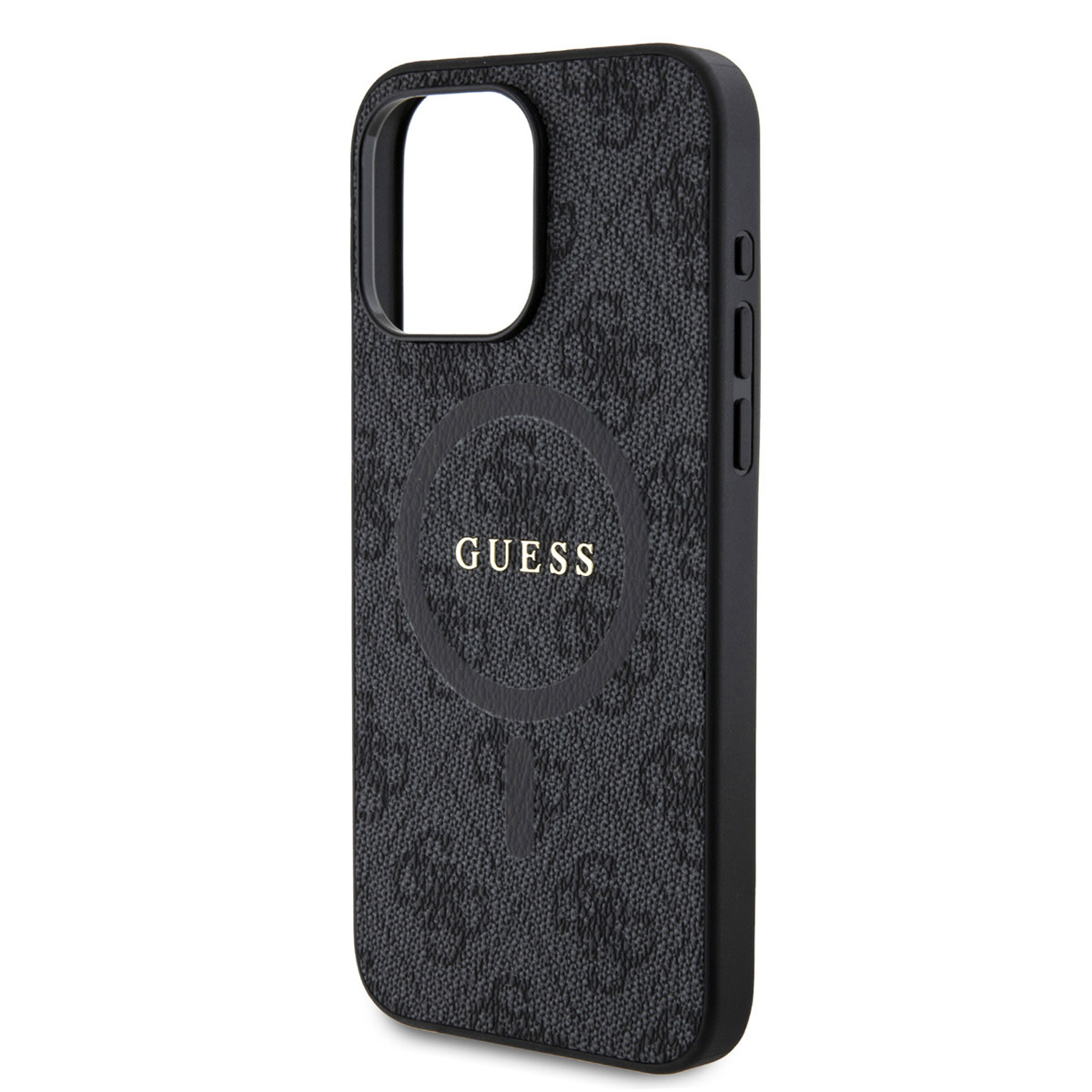 GUESS iPhone 15 Pro Max hoesje - HC O Magsafe PU 4G Ring Classic Logo - Zwart - detail 5