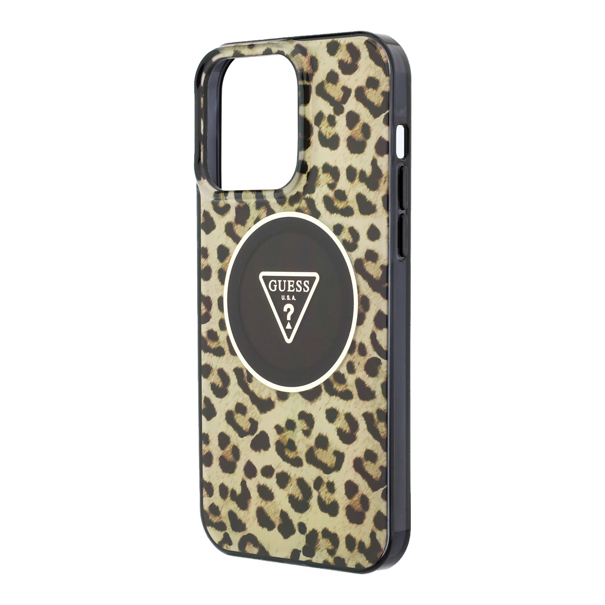 GUESS iPhone 15 Pro Max hoesje - HC O PC TPU Leopard Printed - Bruin - detail 5