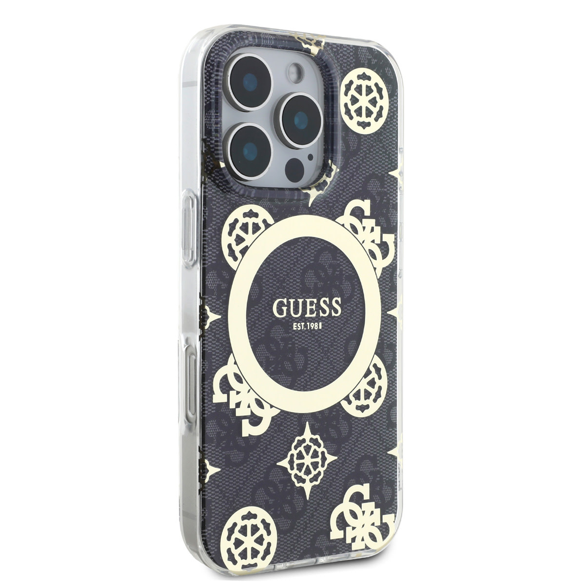 GUESS iPhone 16 Pro Max hoesje - Magsafe IML - 4G Peony - Zwart - detail 10