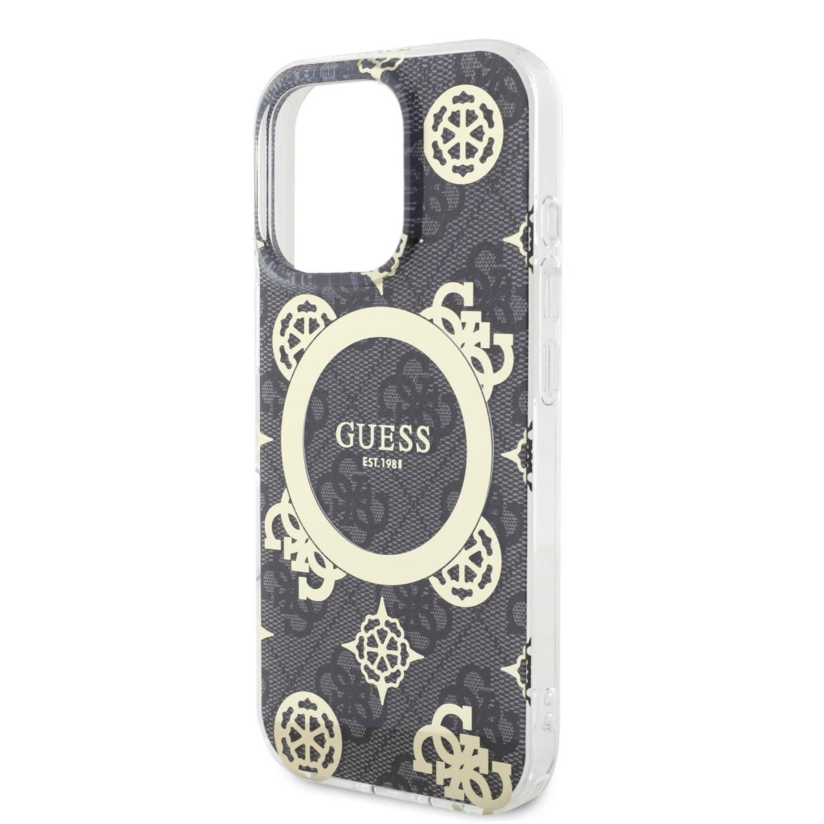 GUESS iPhone 16 Pro Max hoesje - Magsafe IML - 4G Peony - Zwart - detail 4