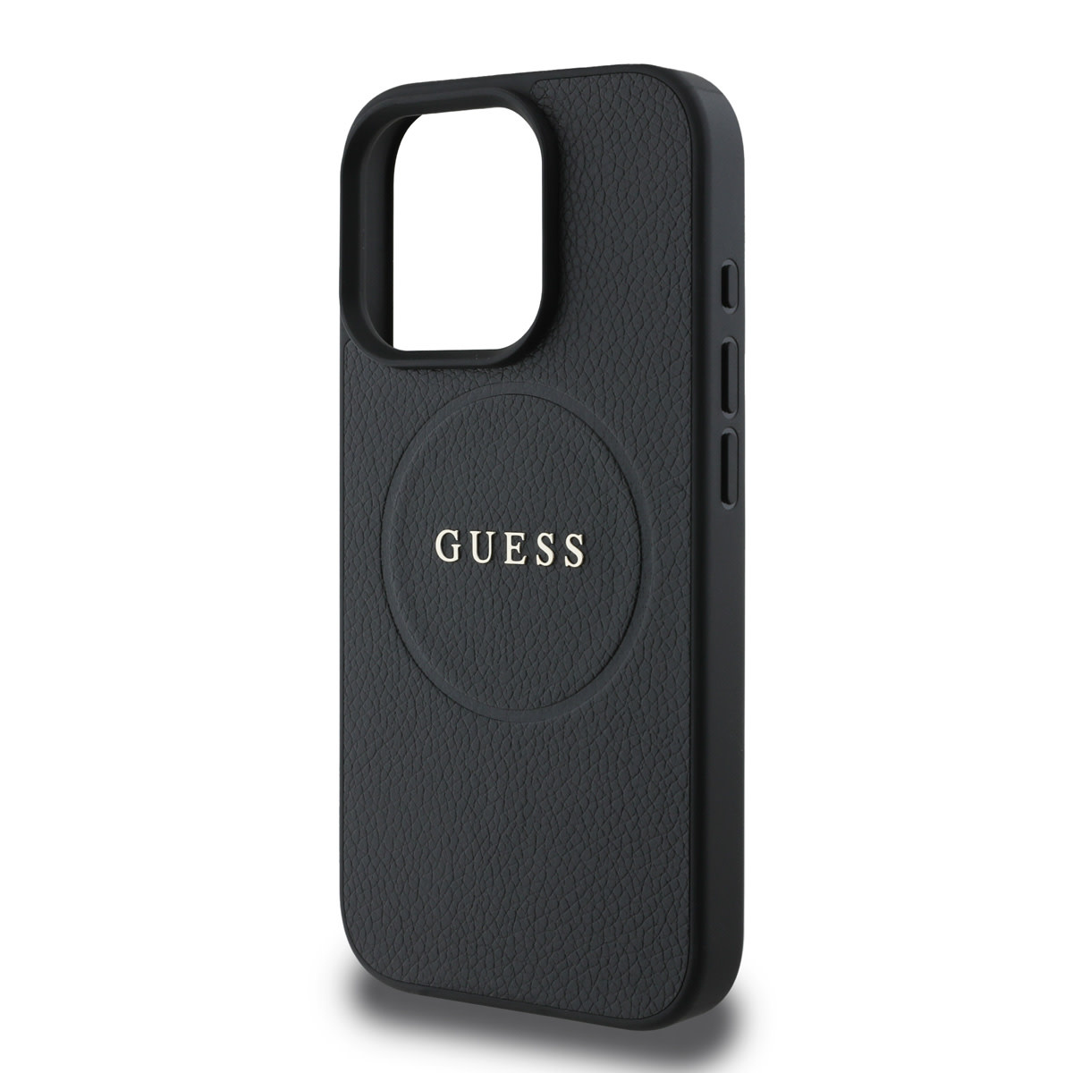 GUESS iPhone 16 Pro Max hoesje - HC O Magsafe PU Grained Ring - Zwart - detail 5