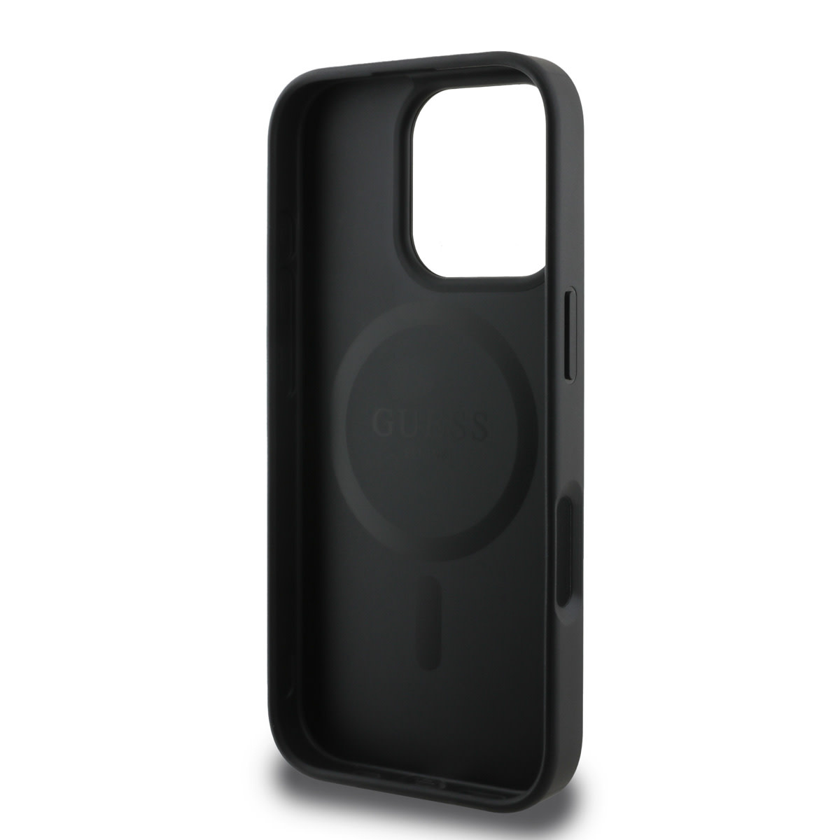GUESS iPhone 16 Pro Max hoesje - HC O Magsafe PU Grained Ring - Zwart - detail 6