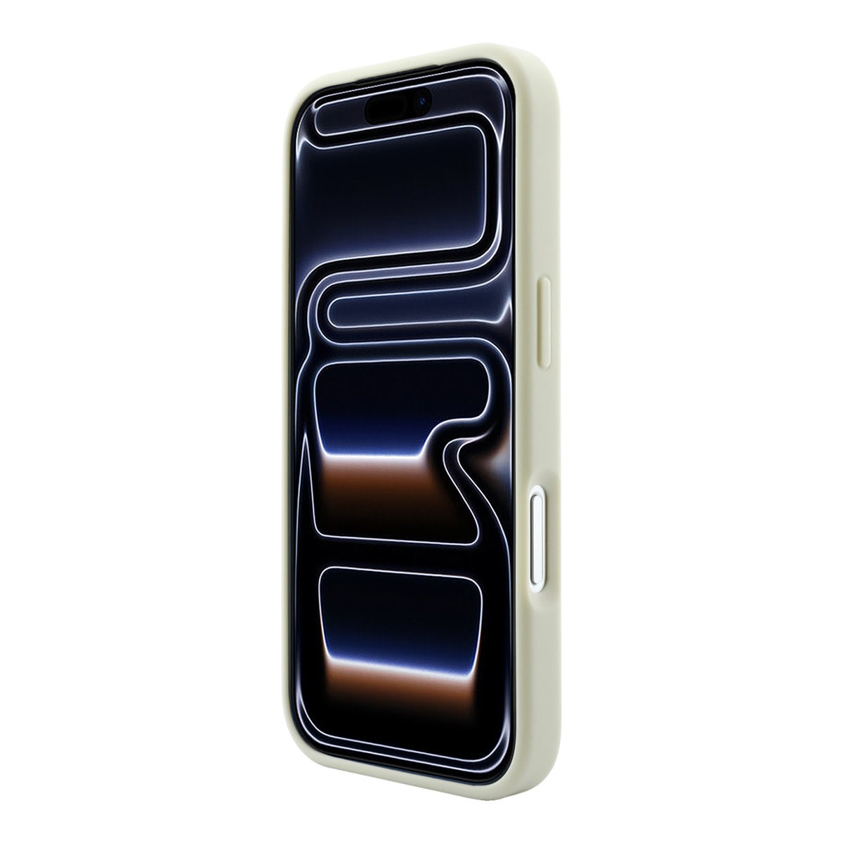 GUESS iPhone 18 Pro Case MagSafe - PU - stripe pattern - hard shell - Peony 4G logo Beige - detail 4