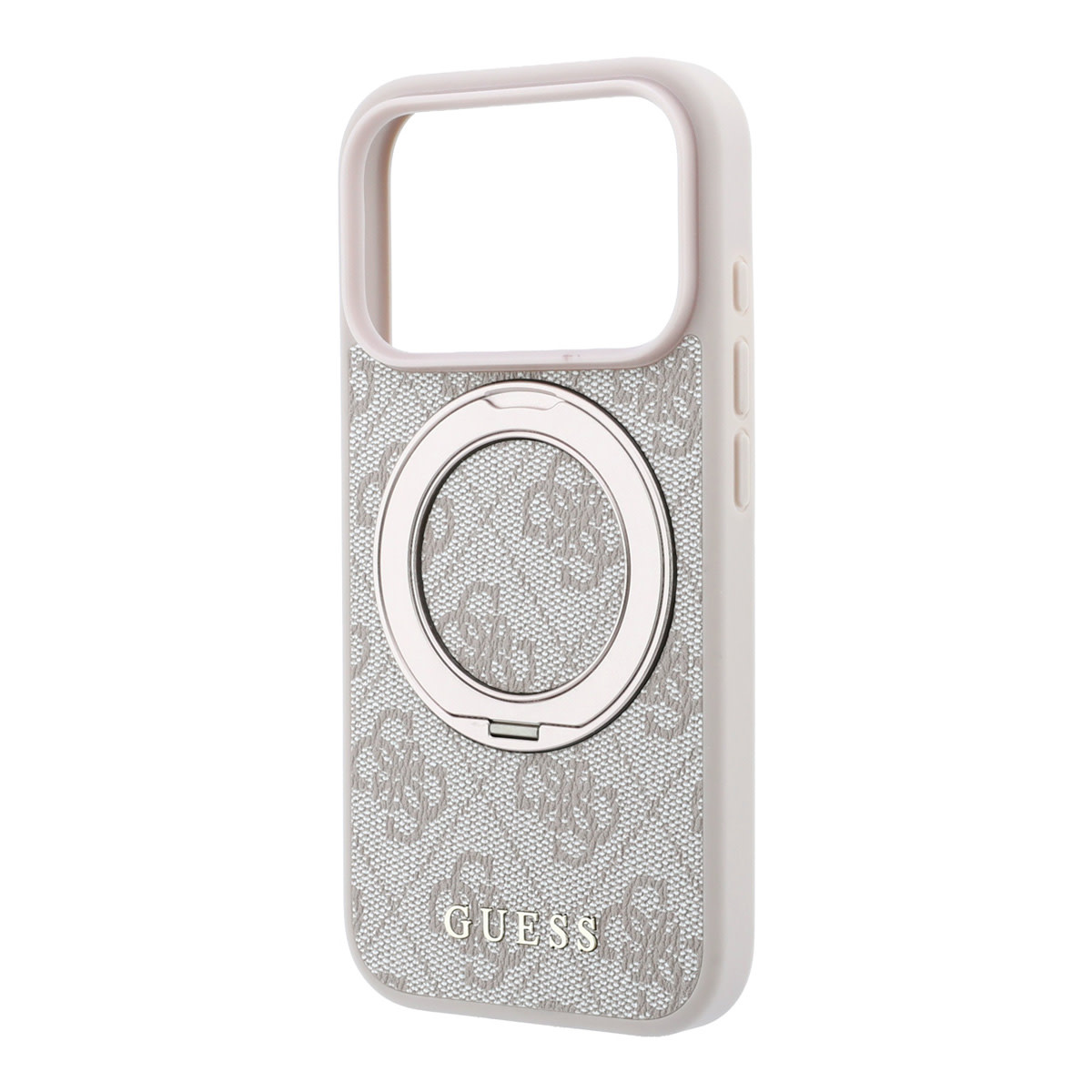 GUESS iPhone 18 Pro / iPhone 17 Pro hoesje MagSafe - 4G - PU - hard shell - ring stand - classic logo Beige - detail 4