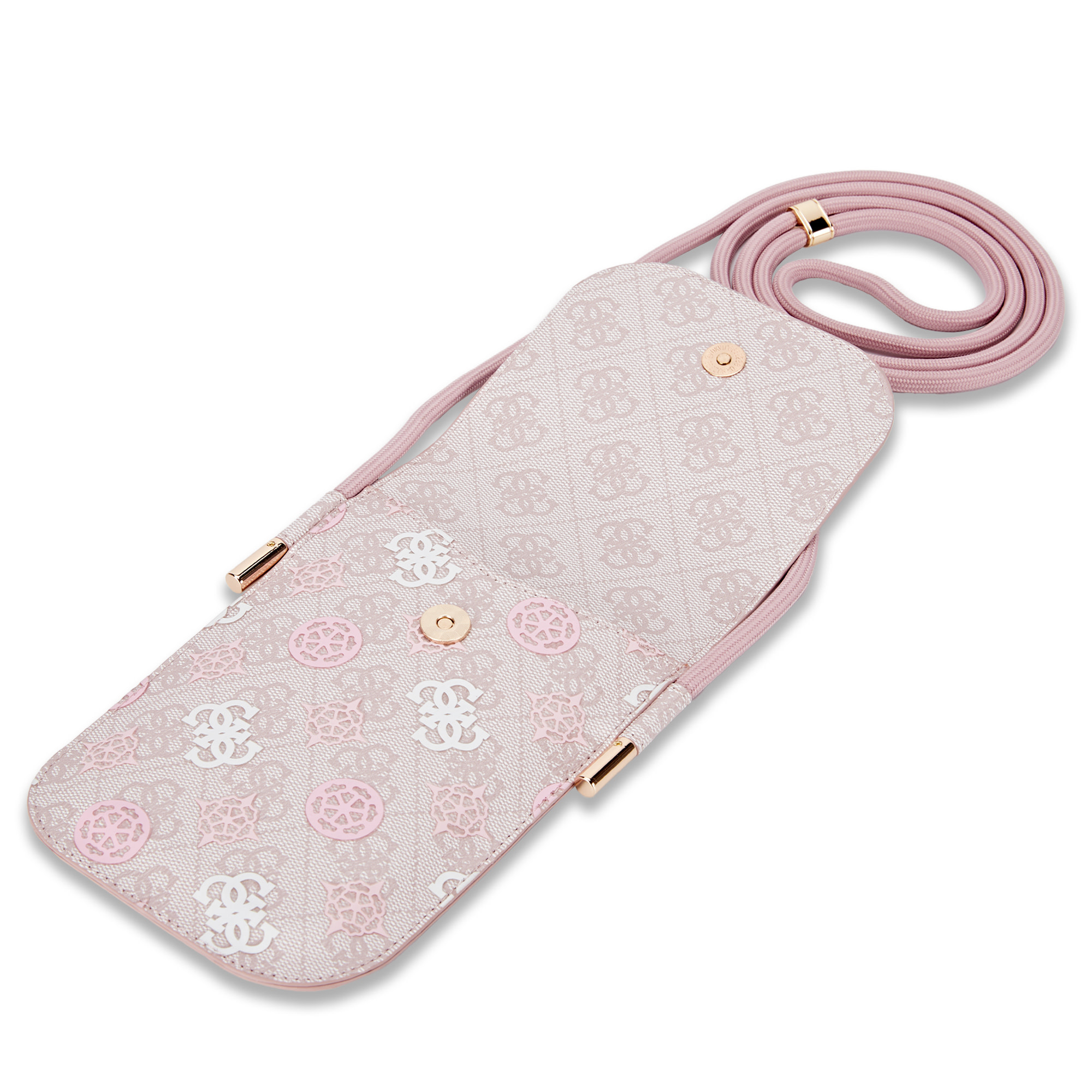GUESS PU Telefoontas - 4G Peony Multicolor - Roze - detail 2