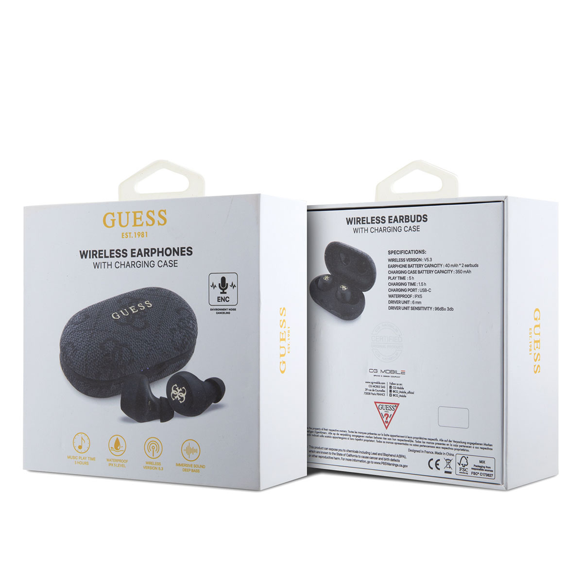 GUESS Oordopje TWS - ENC 4G - Zwart - detail 5