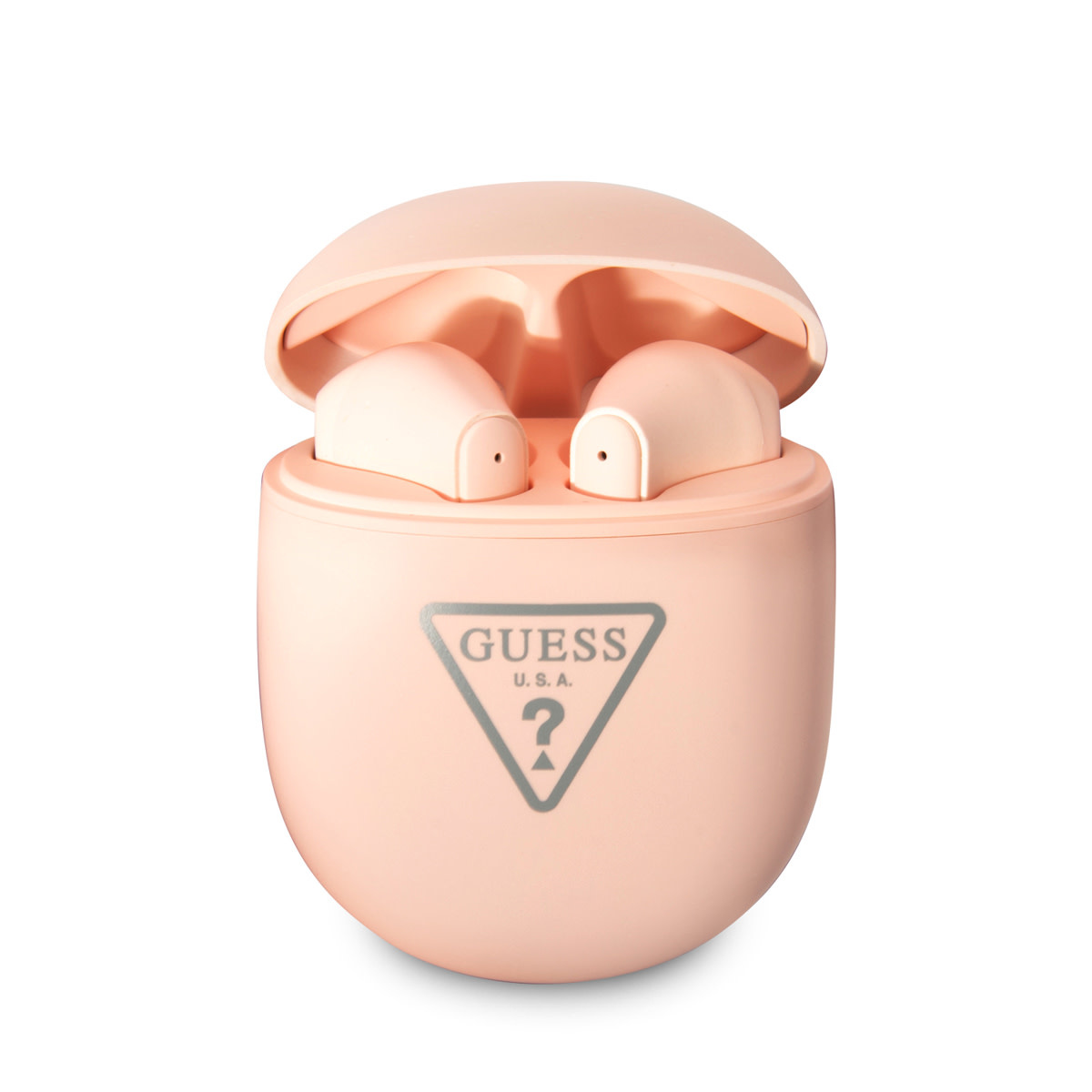 GUESS draadloze oortjes - TWS - Triangle Logo - Roze - productfoto